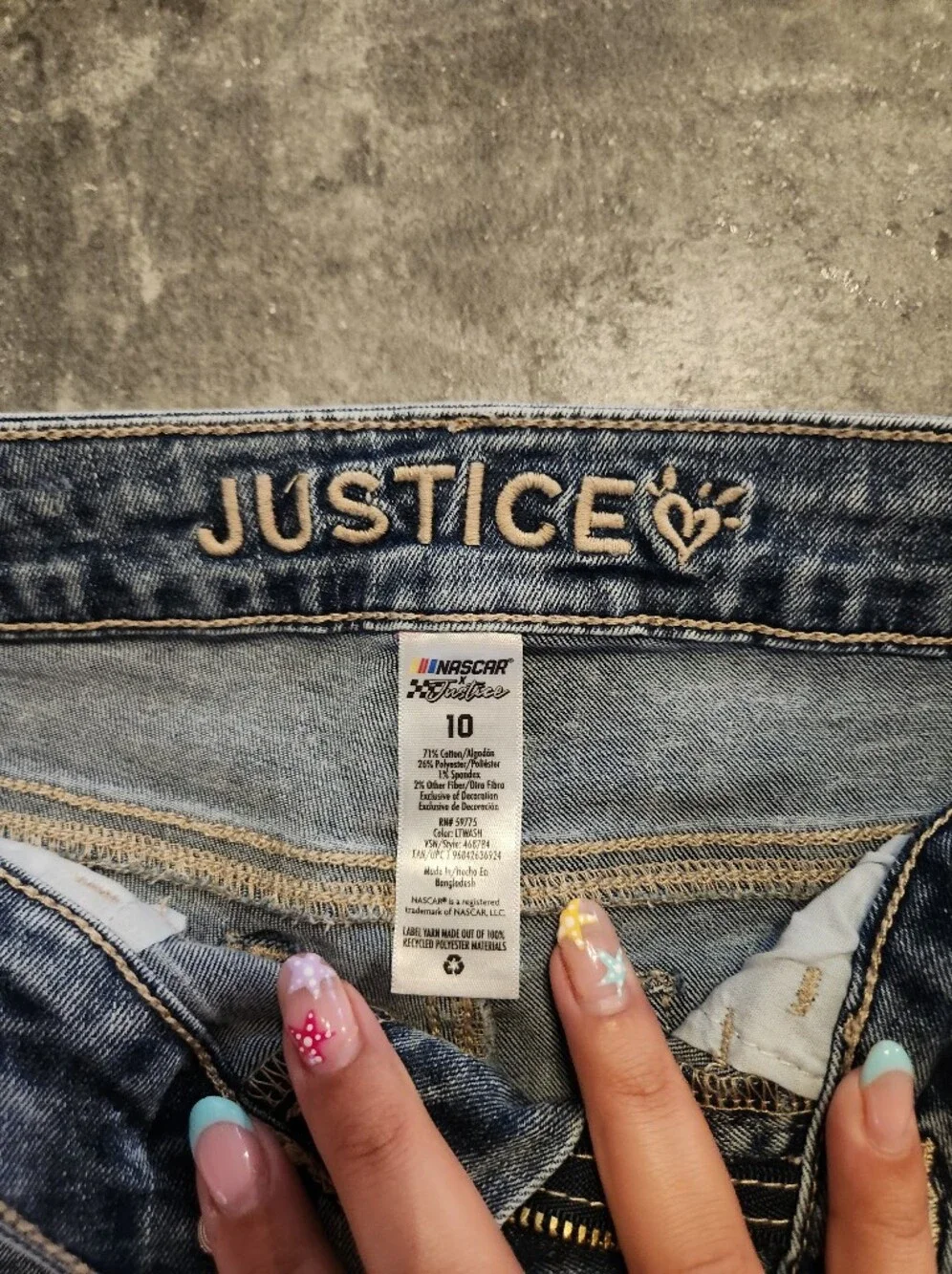 NWT Justice × Nascar jeans